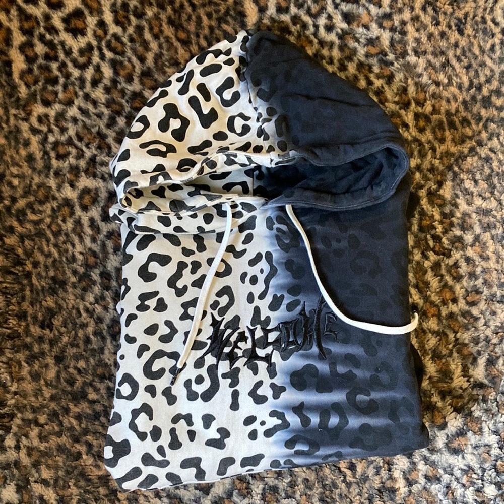 Welcome Skateboards White Leopard Two Tone Hoodie